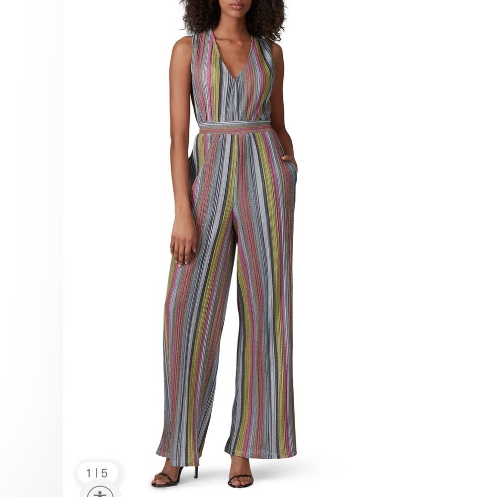 Kendall + Kylie Multi-Striped Wide-Leg Jumpsuit